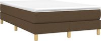 vidaXL Boxspring met matras stof donkerbruin 120x190 cm