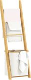 Homcom Badkamerrek Bamboe Crèmewit 43x35x133 cm