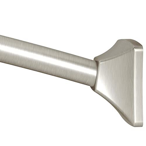 Moen CSR2164BN 72 in. Permanent Mount Adjustable Curved Shower Rod, Brushed Nickel (Pack of 2)