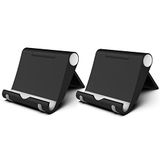 FadyDail Support de téléphone portable pour bureau Réglable Compatible avec iPhone 13 12 Pro Max 11 SE XS XR 8 Plus 6 7 Samsung Galaxy Note20 S20 S10 S9 S8 Support de téléphone portable Pliable (Noir)