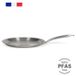 LIVOO Poêle à frire en acier inoxydable, 28 cm, MEP164, adaptée à toutes les sources de chaleur, y compris l'induction