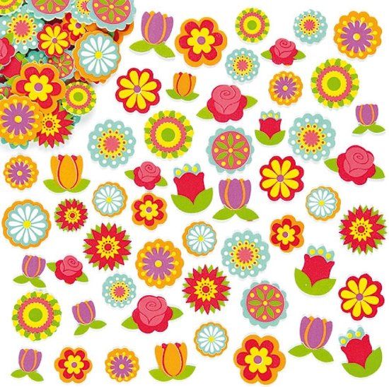 Baker Ross Foam stickers bloem 144 stuks per verpakking