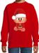Bellatio Decorations Kersttrui/sweater voor jongens/meisjes - all I want - taartje - rood - Kerst poesje 152/164