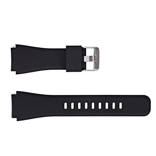 Systems Armband flexibel silicone 22 mm voor Samsung Gear S3 smartwatch in zwart