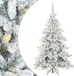 vidaXL - Kunstmatige - Hinged - Kerstboom - Wit - 180 - cm - PVC - en - Staal