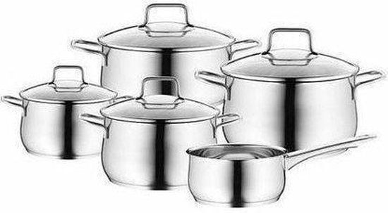 WMF Mattea Pannenset - 5-delig - Chroom - Geschikt voor Inductie