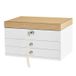 JOYFURNOS Boîte à Bijoux à 3 Niveaux avec Miroir et Tiroirs