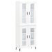 vidaXL Hoge kast, wit, 69,5 x 34 x 180 cm, houtvezel