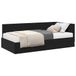 vidaXL Hoekbedframe met Matras 2 st Zwart 90 x 190 cm Fluweel