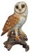 Merkloos Decoratieve Uil op Boomstronk - Tuinbeeld Bruin