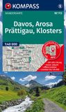 KOMPASS Wanderkarte 113 Davos, Arosa, Prättigau, Klosters 1:40.000