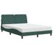 vidaXL Lit, matelas, vert foncé, velours, 140x200 cm