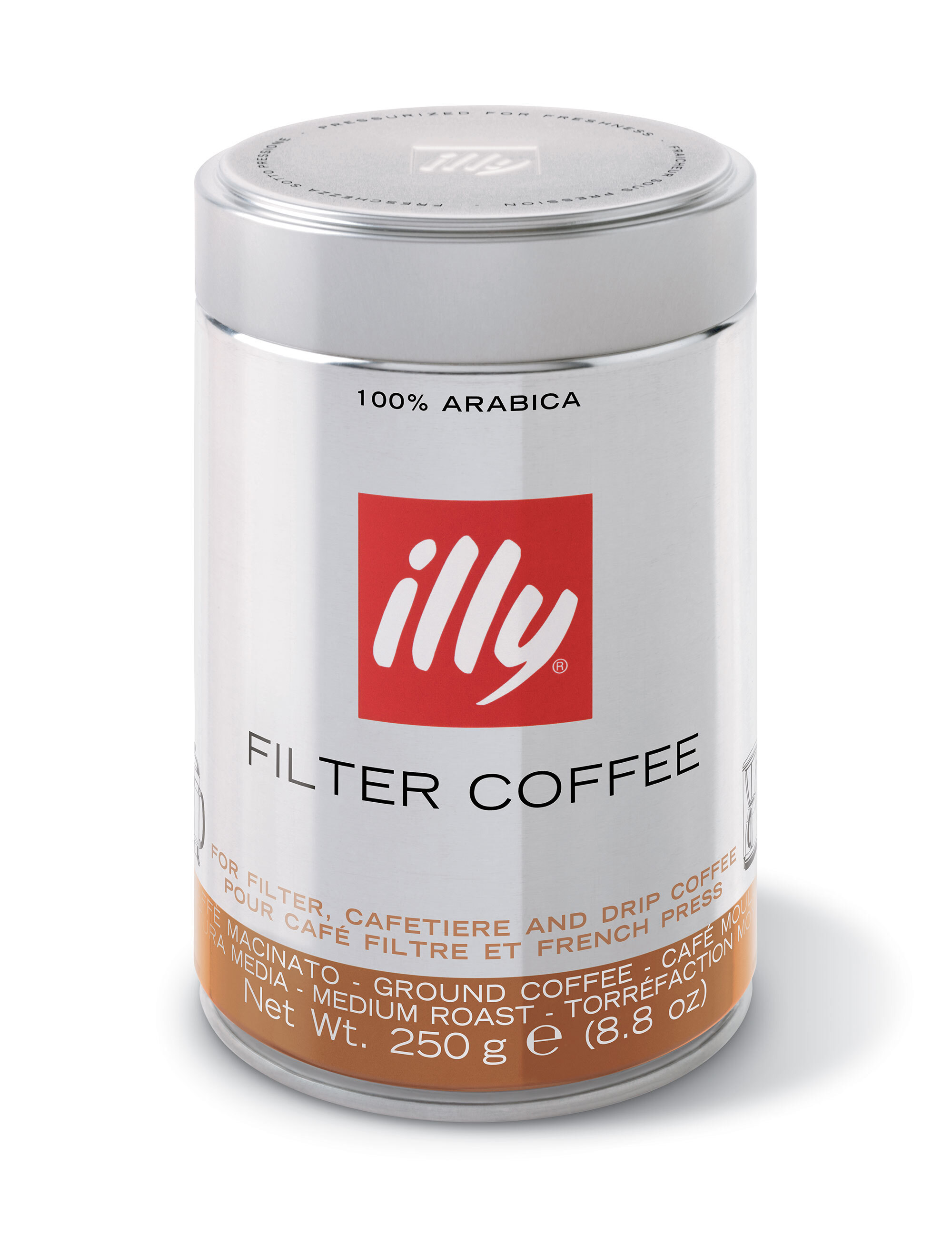 Illy gemalen filterkoffie - normale branding - 250 gram