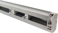 time4blinds - Rail voor Lamellenjaloezieën - Complete set met Lamellenwagentjes en Bedieningsmechanisme met Parelketting - Gemakkelijk Verschuiven van de Lamellen - Zilver, 1800 mm