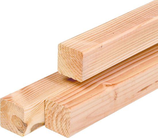 Merkloos Douglas paal 65 x 65 x 3000 mm geschaafd onbehandeld