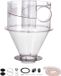 VEVOR Séparateur de poussière cyclonique, filtre cyclonique ABS pour séparateur de poussière 101,6 mm, avec adaptateur 50 mm, tuyau 2 m, pour atelier humide/sec, convient aux réservoirs 18,9-37,85 l