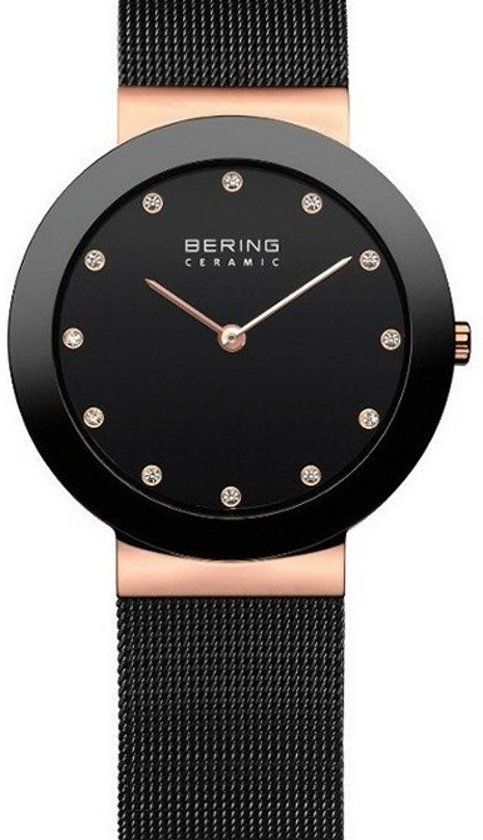 Bering 11435-166 - Horloge - RVS - Rosékleurig - Ø 35 mm