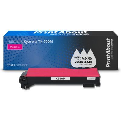 PrintAbout Huismerk Kyocera TK-550M Toner Magenta - Compatibel - 7000 pagina's