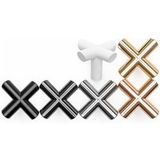 Viefe EQUIS Bouton de meuble en métal, 40 x 40 mm, Chrome poli