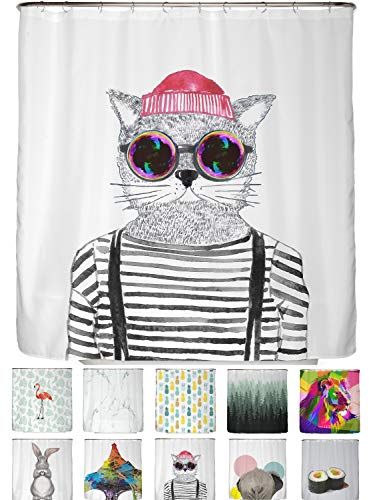 arteneur Arteneur® - anti-schimmel douchegordijn 200x220 - Hipster Kat Berlijn