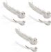 Koopman International Christmas Decoration kersthangers - 6x - wit - oiseau - op clip - 16,5 cm - kunststof