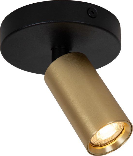 Lucide RITMO - Plafondspot - Ø 10 cm - 1xGU10 (MR11) - Mat Goud / Messing