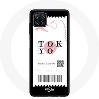 Maniacase Etui voor Samsung Galaxy A12 vliegticket tokyo