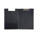 Idena 11375 - Klembordmap voor DIN A4, staand formaat, klembord met PVC-coating in zwart, met omslag