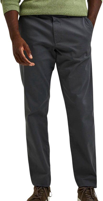 SELECTED MEN Slh175-slim New Miles Flex Pant Noos Broeken Heren - Grijs - Maat 31/32