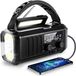 ZELURXX Radio d'urgence 20000mAh avec manivelle solaire et manuelle, lampe LED, lampe de lecture, alarme, FM/AM/WB, powerbank pour l'extérieur, noir