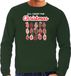 Bellatio Decorations foute kersttrui/sweater voor heren - All I want for Christmas - vagina - groen L