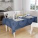 Bonamaison Tafelkleed, Anti-Mold, Sneldrogend, Waterdicht, 100% Polyester Tafellaken, Blauw, 140 x 160 Cm
