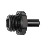Riegler Schroefsteun POM, G 1/2, voor buitenslang Ø 22 mm, werkdruk max. 10 bar.