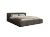 Lit rembourré 180x200, velours marron