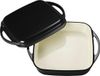 Merkloos Braadpan en pan 2-in-1 set - Universeel fonte ovenschaal - Met deksel en émail coating - Convient aux fours, grills, barbecues et induction - Noir - 15 litres - Ø 24,6 cm