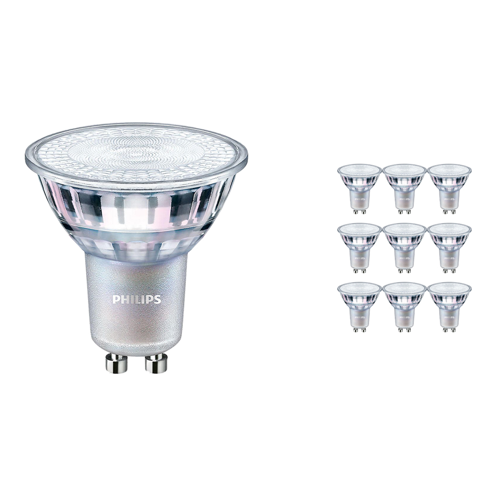 Philips Voordeelpak 10x LEDspot MV Value GU10 4.9W 940 60D (MASTER) | Beste Kleurweergave - Koel Wit - Dimbaar - Vervangt 50W