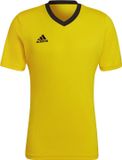 Adidas Entrada 22 Shirt Korte Mouw Heren - Geel / Zwart | Maat: XS
