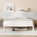 Novilla Metalen bedframe van 30,5 cm, platformbedframe met ruisonderdrukkend ontwerp, ontworpen houten lattenondersteuning, stevige steunpoten, eenvoudige montage, opbergruimte onder het bed, 140 x