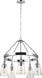 Feiss LED Kroonluchter | 5X E27 Max 60W | Dimbaar | Chrome