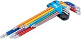 BGS technic BGS 74468 | Stiftsleutelset | meerkleurig | extra lang | T-profiel (voor Torx) met kogelkop T10 - T50 | 9-dlg