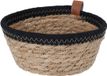 Panier en herbe marine avec bordure noire 18x18x7,5cm