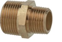 KIRCHHOFF BR dubbele verloopnippel, blanco, 1 1/4"BU x 1"BU