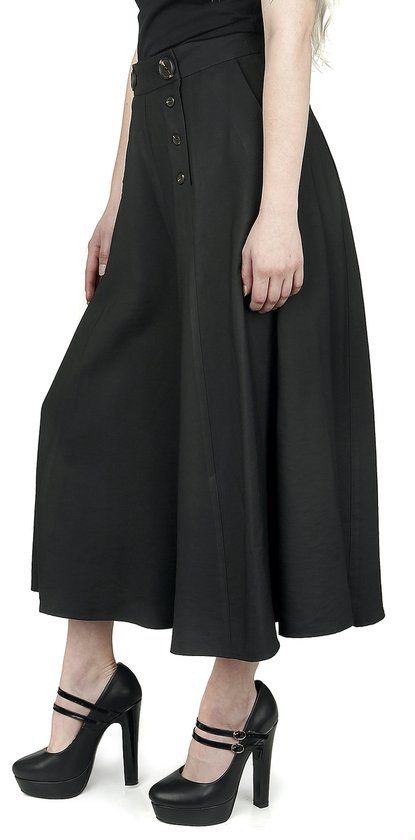 Hell Bunny Murphy Culottes Dames Stoffen broek - zwart - XL