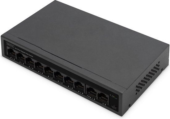 Digitus DN-95357 Netwerk switch 8 + 2 poorten 10 / 100 / 1000 MBit/s PoE-functie