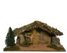 Decoris Kerststal Kerststal voor kerstfiguren met LED verlichting op batterij - 25x23x58 cm