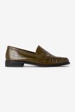 Sissy-Boy - Groene leren loafers met croco - 38
