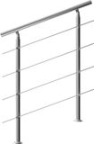 Monzana Trapleuning 100 cm - Met 4 Spijlen - Roestvrijstaal