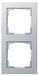 Gira REV E2 Cadre de recouvrement 2 éléments Aluminium pour interrupteurs et prises