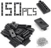 PromoHome 150 stuks terras montageclips set - 6 mm kunststof afstandhouders voor composiet vlonderplanken