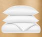 Literie, coton bio, satin Mako, 155x220 cm, blanc